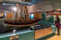Zheng He`s Treasure Ship model in Hong Kong Science Museum. Interior view Royalty Free Stock Photo