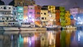 Zhengbin Fishing Port in north of Taiwan with nice house color a