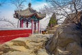 Zhenyi pavilion in Temple of Meng Jiangnu, China