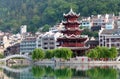 Zhenyuan Ancient Town on Wuyang river in Guizhou Province, China