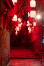 Zhenyuan Ancient Town Alley night scene Royalty Free Stock Photo