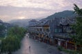 Zhenyuan old town sunrise scene 2