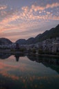 Zhenyuan old town sunset scene Royalty Free Stock Photo