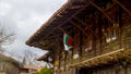 Zheravna/Bulgaria - March 3, 2020: Historic wooden house from the 19th century is an architectural reserve of national importance