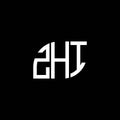 ZHI letter logo design on black background. ZHI creative initials letter logo concept. ZHI letter design