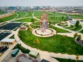 Zhibek Zholy park at Taurkestan city in Kazakhstan