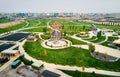 Zhibek Zholy park at Taurkestan city in Kazakhstan