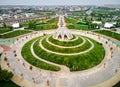 Zhibek Zholy park at Taurkestan city in Kazakhstan