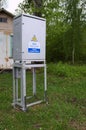 ZHILOE / LIPETSK, RUSSIA - MAY 09, 2017: cathodic protection stations of Gazprom Royalty Free Stock Photo