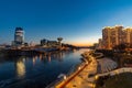 Zhivopisnaya embankment along the Moskva river in Krasnogorsk, Russia