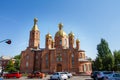 Alexander Nevsky moscow patriarchate russian orthodox church, modern building, Zhmerynka, Ukraine