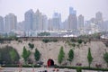 Zhonghua Gate and Nanjing City Skyline, China