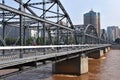 Zhongshan Bridge at Lanzhou, China Royalty Free Stock Photo