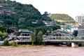 Zhongshan Bridge at Lanzhou, China Royalty Free Stock Photo