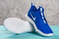 Pair of blue sporty shoes for kid