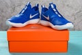 Pair of blue sporty shoes for kid