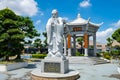 Confucius statue at horizontal composition