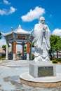 Confucius statue at vertical composition