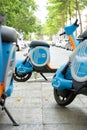 Hellomoto shared electric scooters in the outdoor