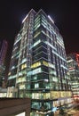 Zhonguancun office buildings at night, Beijing, China