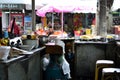 Zhongyi Market Shichang, in Lijiang Old town, traditional chinese market, Yunnan, CHINA Royalty Free Stock Photo