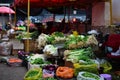 Zhongyi Market Shichang, in Lijiang Old town, traditional chinese market, Yunnan, CHINA Royalty Free Stock Photo