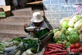 Zhongyi Market Shichang, in Lijiang Old town, traditional chinese market, Yunnan, CHINA Royalty Free Stock Photo