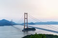 Zhoushan xihoumen bridge at dusk