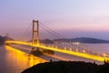 Zhoushan xihoumen bridge in nightfall