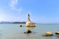 The Zhuhai Fisher Girl Statue is the landmark of Zhuhai city, China Royalty Free Stock Photo