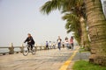 The Zhuhai Lover's road in China seaside city Royalty Free Stock Photo