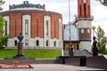 Zhukov, Kaluzhskiy region, Russia - June 2020: The territory and building of the museum