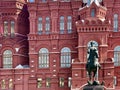 Zhukov Monument and State Historical Museum, Moscow Sights Royalty Free Stock Photo