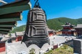 Zhulin Temple in Wutai Mountain at dusk, Shanxi Province, China Royalty Free Stock Photo