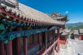 Zhulin Temple in Wutai Mountain at dusk, Shanxi Province, China Royalty Free Stock Photo