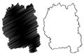 Zhytomyr Oblast map vector Royalty Free Stock Photo