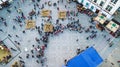 Zhytomyr, Ukraine - April 8, 2018: People celebrate Easter in the central square