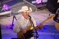 Zhytomyr, Ukraine - September 29, 2017: men in cowboy hats on stage