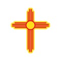 Native Americans sun Zia symbol. Isolated vector icon