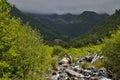 Ziarska valley - located on the southern side of the Western Tatras, is 7 km long with Ziarska cottage on the background