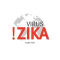Zica virus poster Royalty Free Stock Photo