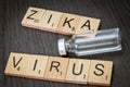 Zica virus, written in letters wood Royalty Free Stock Photo