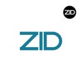 ZID Logo Letter Monogram Design Royalty Free Stock Photo