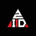 ZID triangle letter logo design with triangle shape. ZID triangle logo design monogram. ZID triangle vector logo template with red Royalty Free Stock Photo