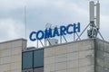 Comarch logo and sign. Comarch is a Polish multinational software house and systems integrator