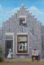 Zierikzee, Zeeland, The Netherlands , August 27th 2020 - Ornate mural at Plein Montmaertre