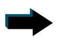 solid black 3d arrow icon Royalty Free Stock Photo