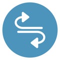 Zig zag arrow, zig zag way Isolated Vector Icon which can be easily modified or edited Royalty Free Stock Photo