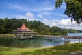 The Zig-Zag Bridge in MacRitchie Reservoir Singapore Royalty Free Stock Photo