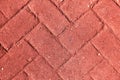Zig Zag Herringbone Pattern in Red Brick Sidewalk Royalty Free Stock Photo